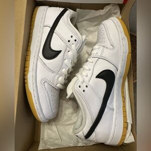 WORN ONCE. Nike White and Black Sneakers